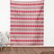 Ambesonne Christmas Fabric by The Yard, Traditional Reindeer Xmas Tree Snowflake Border Knitted Seem Pattern, Decorative Fabric for Upholstery and Home Accents, 3 Yards, Vermilion White